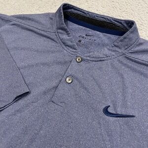 Nike Dri-Fit Vapor Blade Collar Shirt Mens L Blue Short Sleeve Polo DH0838-451
